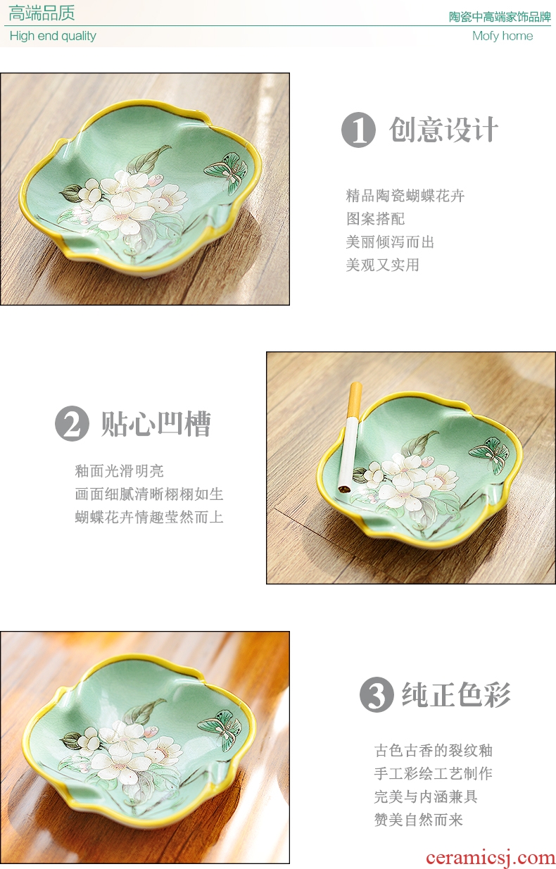 Murphy's new Chinese style classical handmade ceramic American country soap dish ashtray sitting room restaurant dried fruit plate