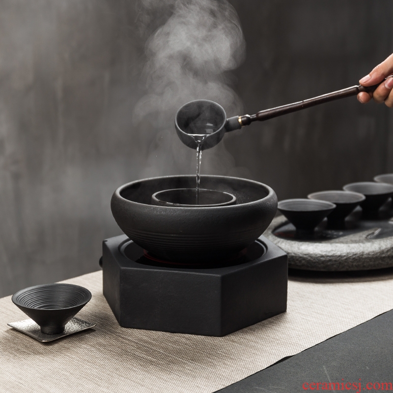 Bin DE lava-rock electric cook kung fu tea exchanger with the ceramics TaoLu household black tea pu-erh tea temperature curing pot bowl suit