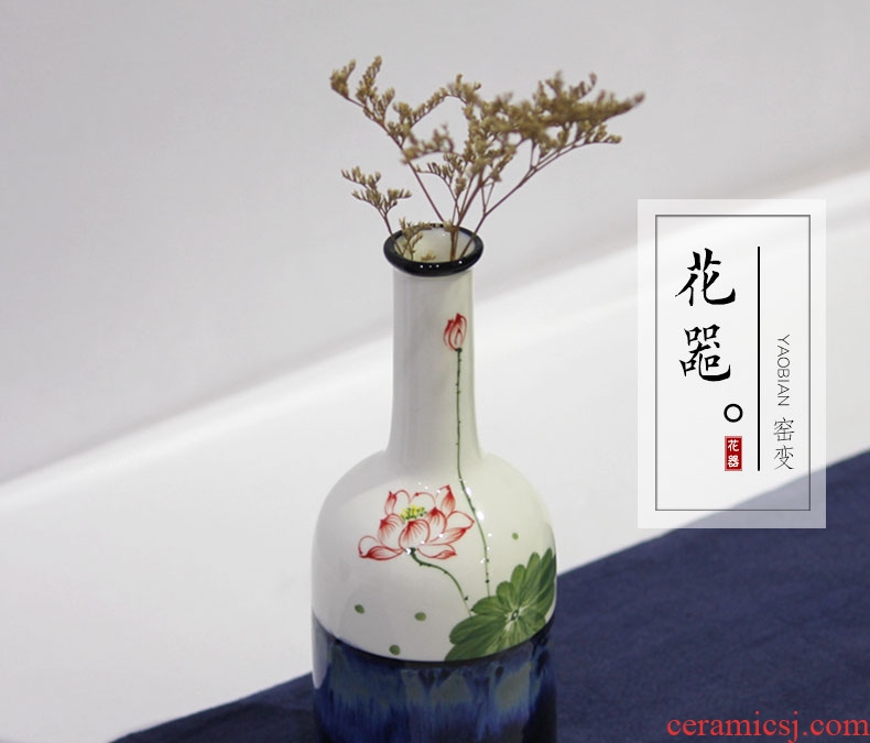 Imperial springs hand-painted lotus ceramics furnishing articles zen fittings of Japanese tea ceremony