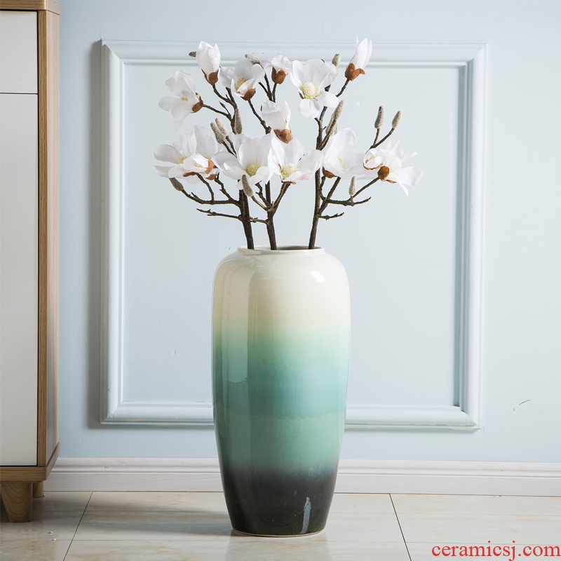 Jingdezhen ceramic big vase high vase contracted modern flower arrangement large landing place the sitting room porch vase