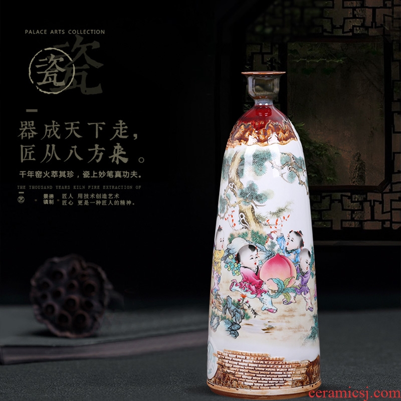 Manual creative kiln jingdezhen ceramics vases, flower arranging place new Chinese style household act the role ofing is tasted sitting room decoration