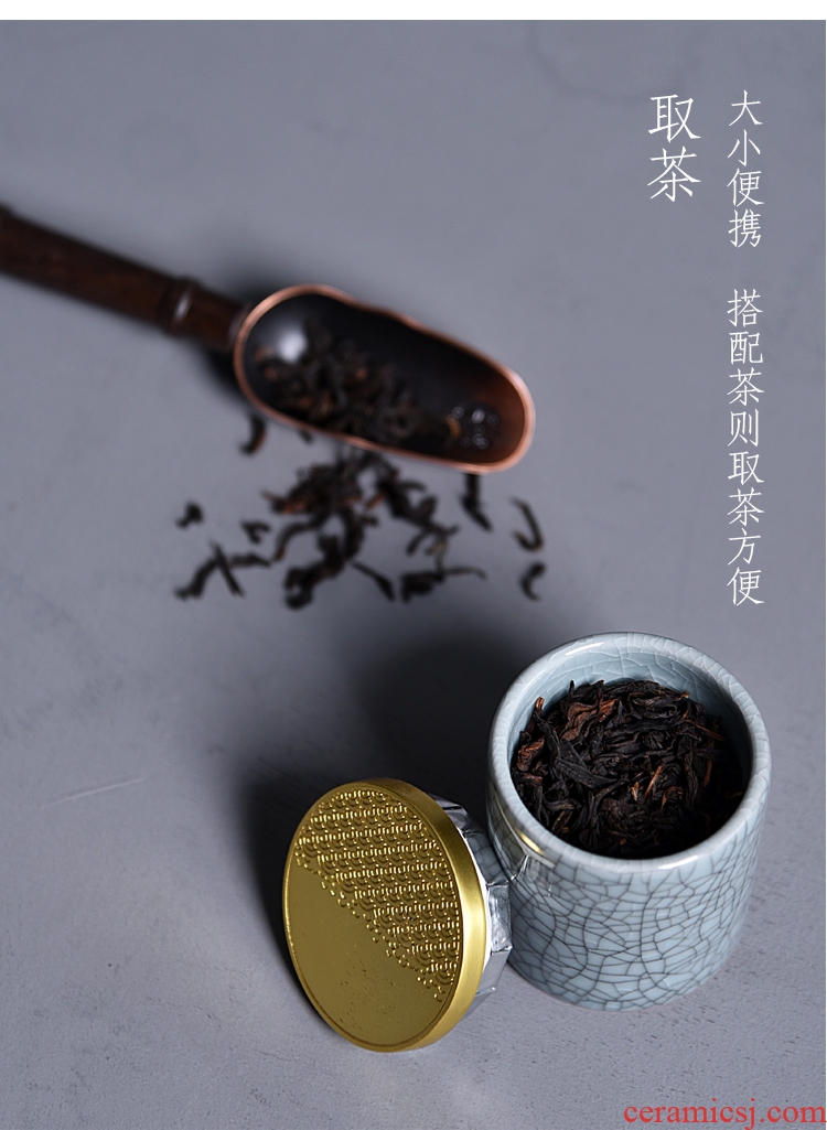 Hong bo acura celadon mini caddy convenient save small POTS ceramic POTS sealed tea bags