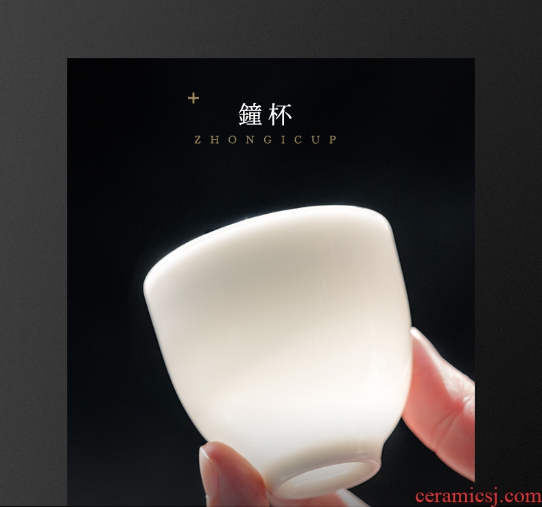 And jade hall of dehua porcelain cup kaolin white porcelain ceramic individual sample tea cup tea cup cup master cup