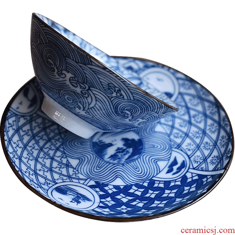 Tao fan restoring ancient ways is blue and white porcelain coarse pottery teacup pad small butterfly saucer insulation pad bearing small pot of tea cup pot pad