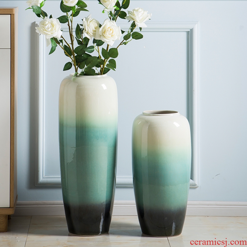 Jingdezhen ceramic big vase high vase contracted modern flower arrangement large landing place the sitting room porch vase