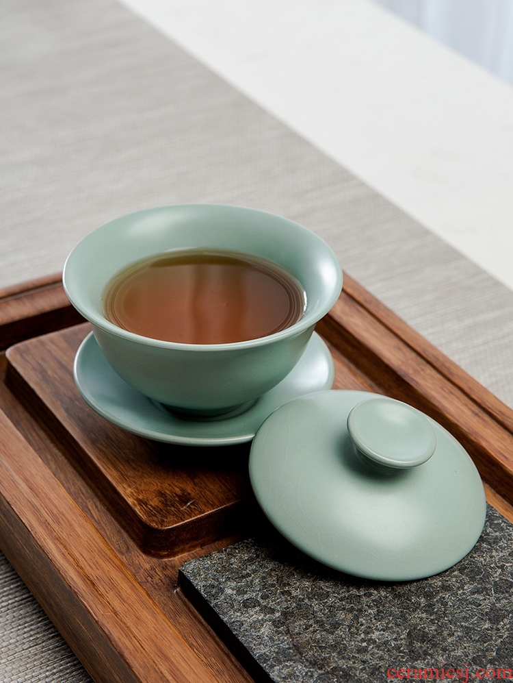 Your kiln kung fu tea set home office of jingdezhen ceramic ice crack glaze teapot tea cups of a complete set of sea