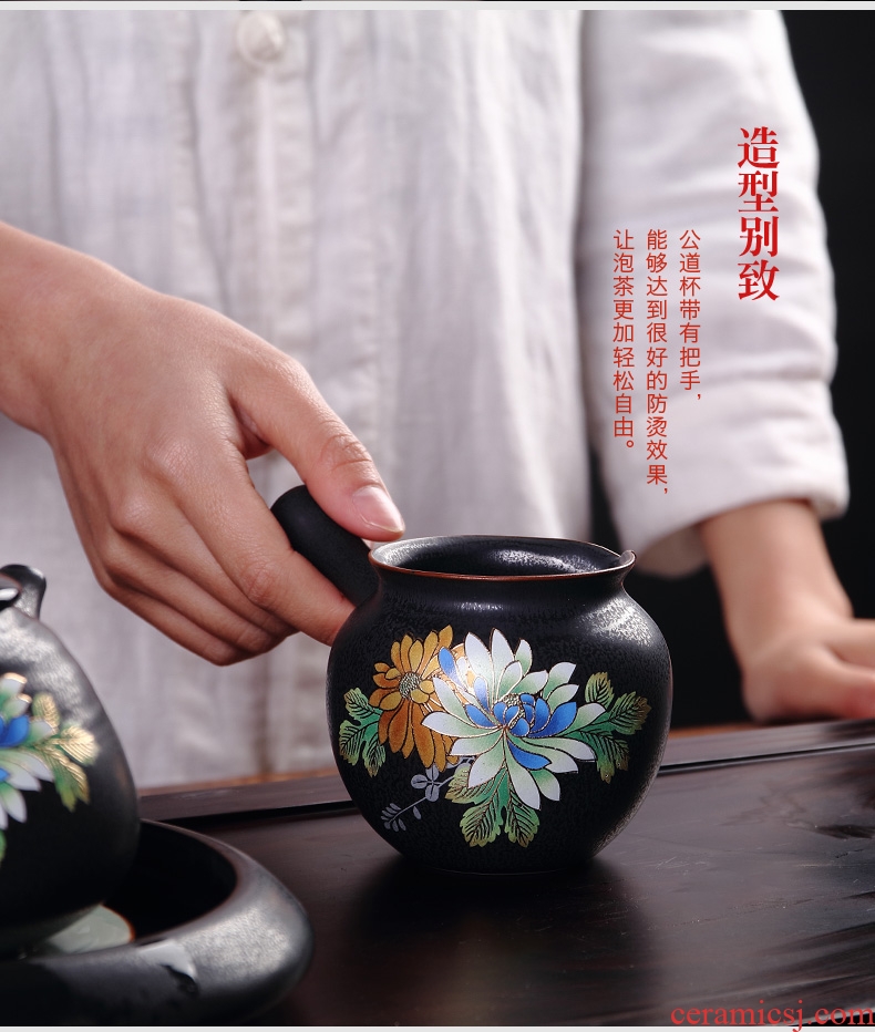 In tang dynasty ceramic kung fu tea set parts Japanese variable lie prone HuaFen fair mug of tea tea sea side to deliver cup