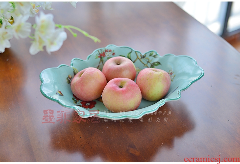 Murphy's new Chinese style classic ceramic fruit bowl American country sitting room dining-room large dried fruit candy snacks