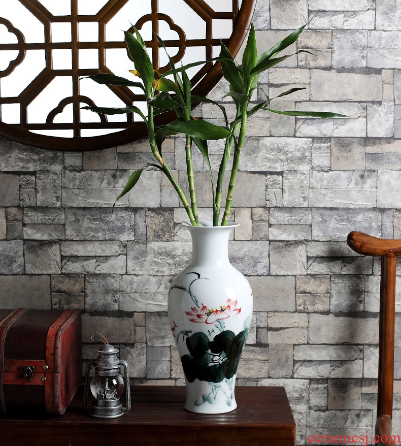 Jingdezhen ceramics by hand the glass vase furnishing articles dried flower arranging flowers sitting room lucky bamboo home home decorations