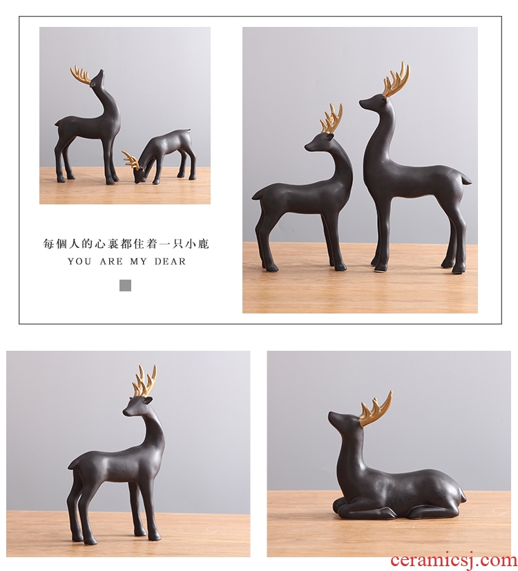 Elk ceramic furnishing articles artical country sitting room porch TV ark home decoration wedding gift