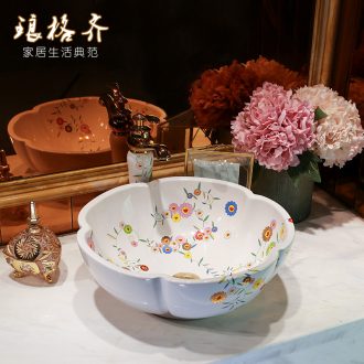 Post, qi on bonsai, ceramic lavabo that defend bath lavatory basin art basin petals