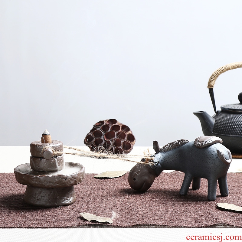 Chen xiang personality back incense back present donkey fair creative home furnishing articles the censer ceramic arts and crafts