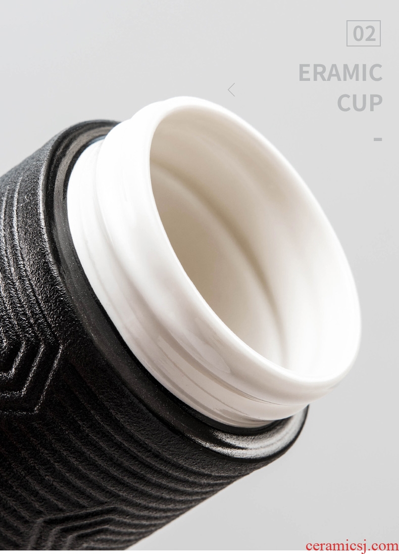 And hall net porcelain ceramic hot with cup double insulation vacuum prevention portable personality cups with the cup