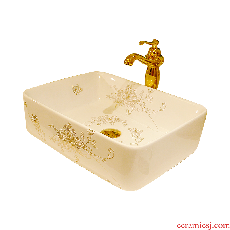 The stage basin ceramic art rectangular basin European toilet lavabo, lovely home sinks hand basin