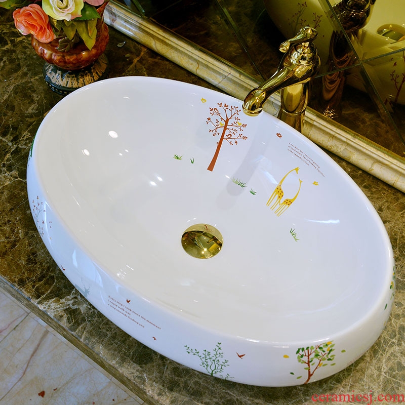 European oval stage basin sink household toilet basin basin sinks ceramics art