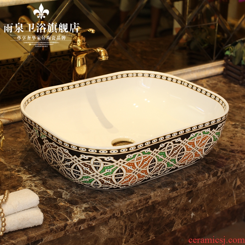 Jingdezhen ceramic stage basin art square more toilet stage basin sinks European archaize restoring ancient ways