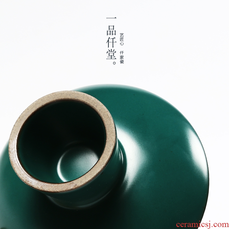 Yipin # $disc round snack plate ceramic green tea tray, snacks, tea saucer Japanese coarse pottery restoring ancient ways