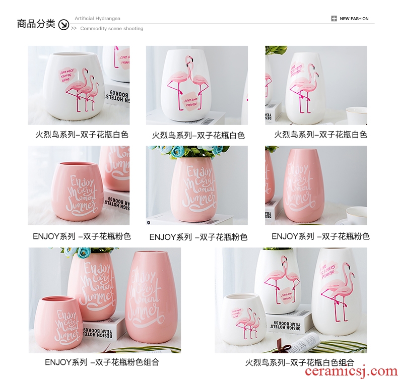 Like a flower contracted household ceramic vases, small pure and fresh and dried flowers flower arrangement sitting room creative ins wind decorative furnishing articles