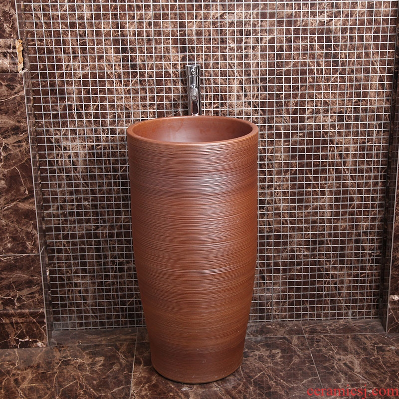 Xin Hector ShangZhu integrated basin ceramic column lavatory toilet lavabo toilet balcony art creative personality