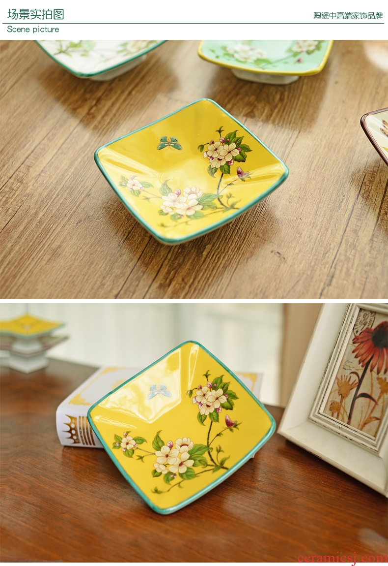 Murphy American country ceramic small fruit bowl new Chinese style classical seeds dish soap dish sitting room adornment ashtray