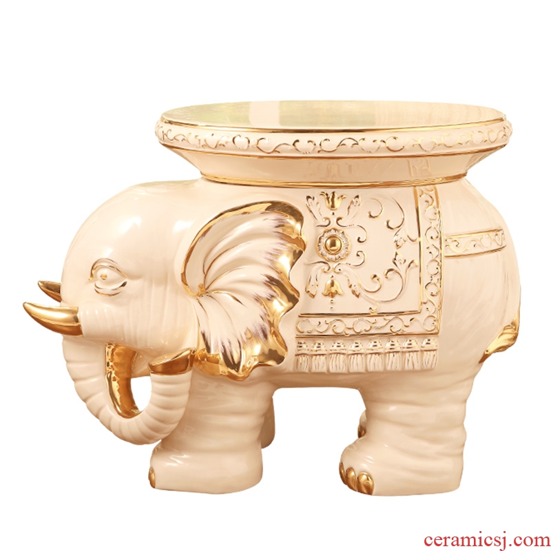 Vatican Sally's ceramic elephant in shoes stool luxurious sitting room porch european-style decorative furnishing articles housewarming gift