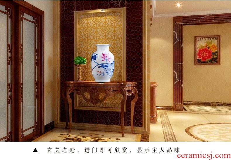 Jingdezhen ceramics hand-painted color bucket vase wine porch home decoration sitting room TV ark furnishing articles