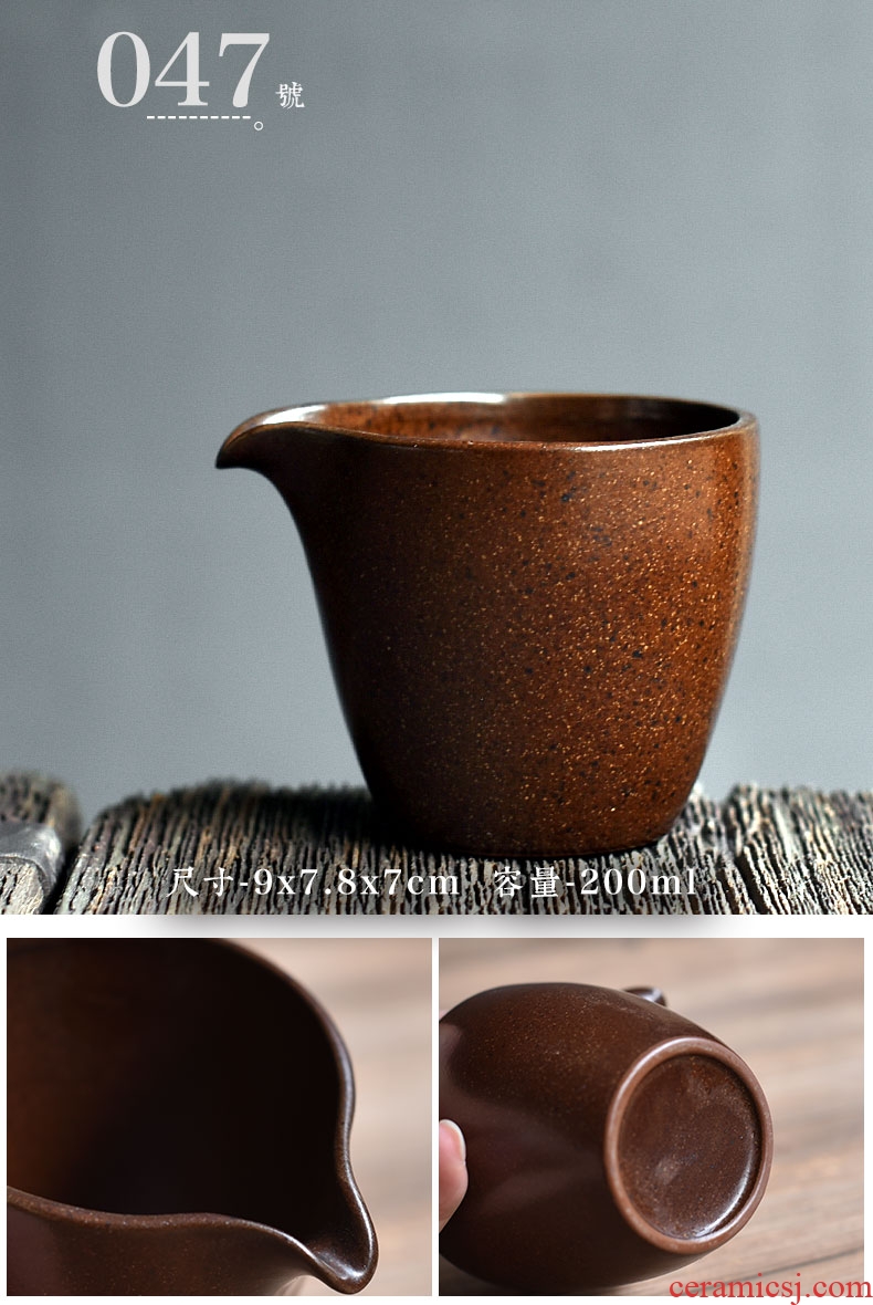 Tao fan fair ceramic cup) suit large violet arenaceous male kung fu tea tea points sea tea, tea accessories