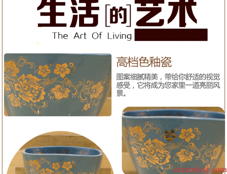 Koh larn, neat package mail of jingdezhen ceramic art basin fangyuan mop mop pool pool paint peony T031