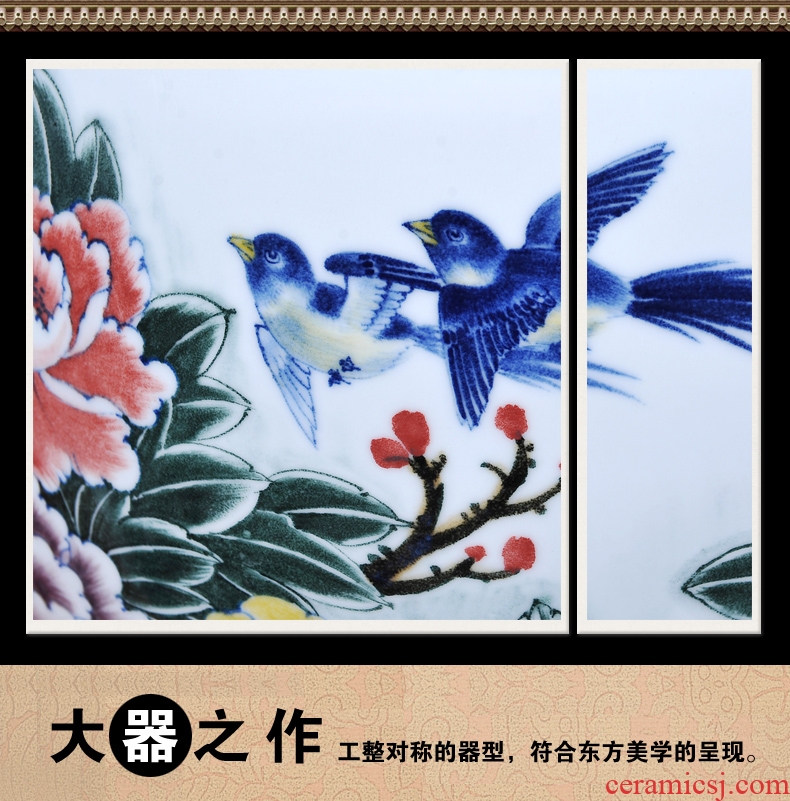 Master of jingdezhen ceramics Cao Wen players draw vase "cornucopia" home furnishing articles in the living room