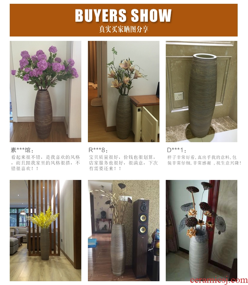 Vase furnishing articles flower arranging Nordic ceramic dry flower contemporary and contracted large sitting room adornment landing Europe type of jingdezhen