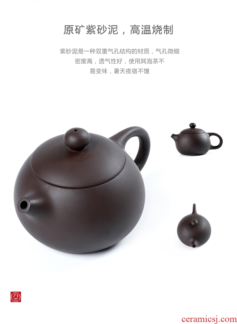 Three thousand ceramic tea village beauty make tea pot of yixing purple sand pot of purple clay manually single pot of kung fu tea pot