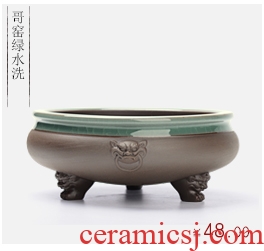 It still fang open the slice of a complete set of kung fu tureen hand grasp the teapot pot of celadon imitation song dynasty style typeface elder brother kiln ceramic tea set