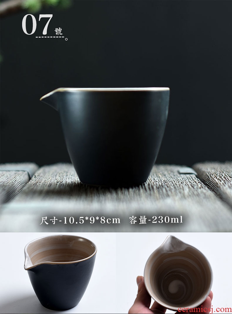 Tao fan fair ceramic cup) suit large violet arenaceous male kung fu tea tea points sea tea, tea accessories