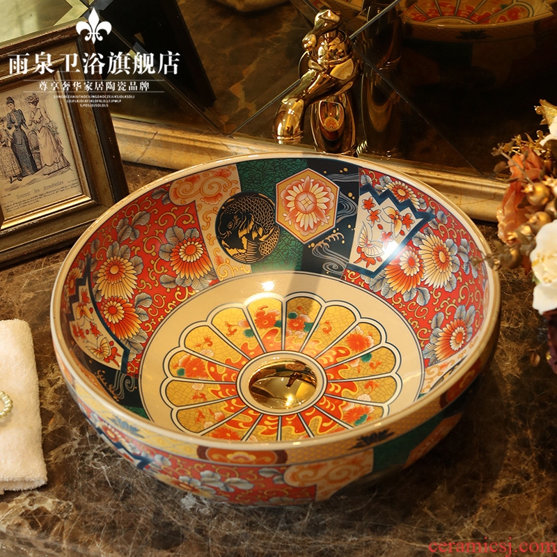 Basin stage basin art ceramic round basin is the basin that wash a face to wash your hands wash one household toilet restoring ancient ways