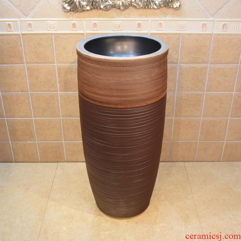 JingYuXuan jingdezhen ceramic lavatory basin stage art basin sink one column basin jump cut elegance