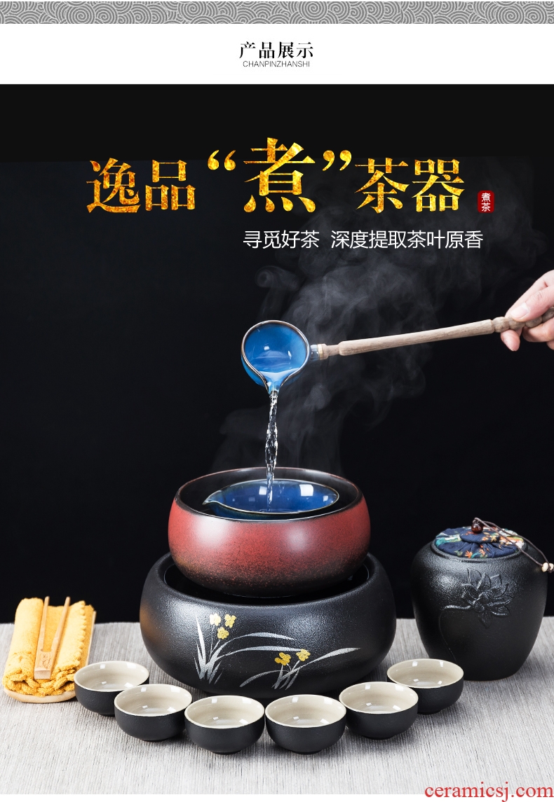 Qin Yi boiled tea ware ceramic boiling kettle black tea pu 'er tea stove home points to restore ancient ways the tea, the electric TaoLu suits