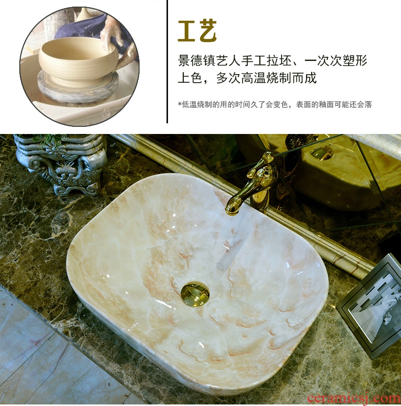European wind restoring ancient ways basin ceramic lavabo toilet lavatory art square table marble basin that wash a face