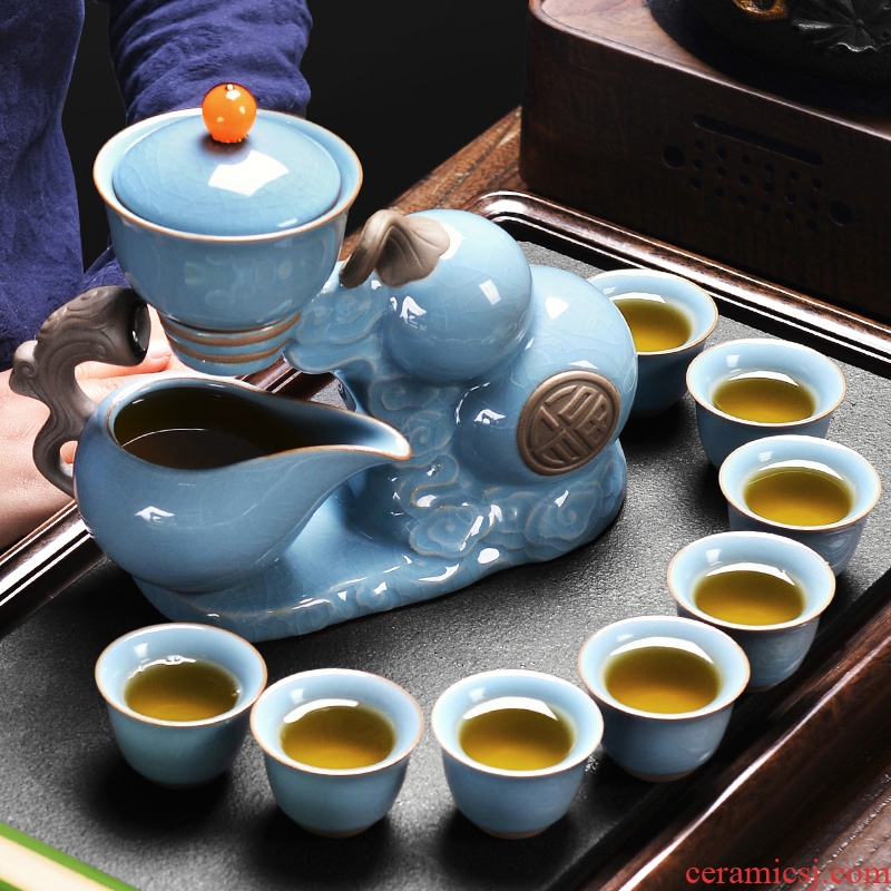 Automatic Kungfu Tea Set Household Simple pot cup Ceramic