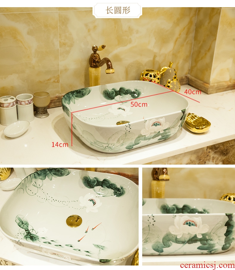 The stage basin basin art ceramic small size on the sink basin bathroom sinks circular single basin of household