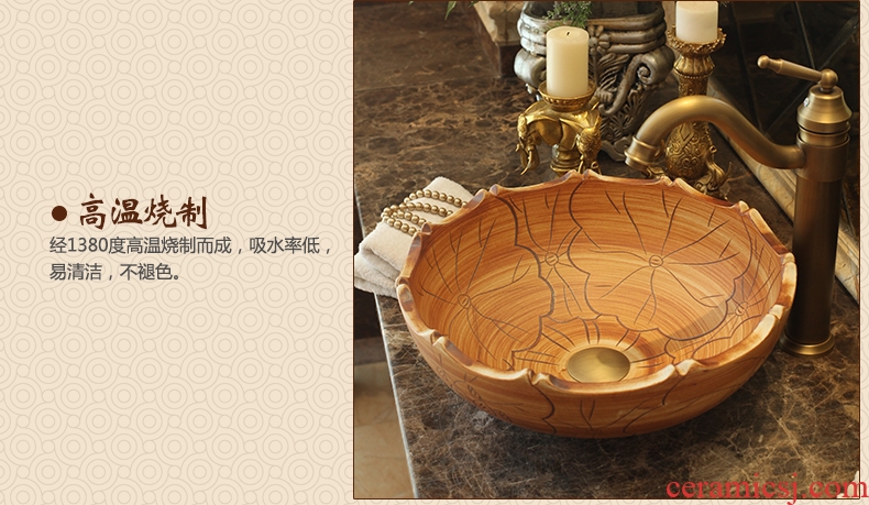 Manual sculpture of jingdezhen ceramic stage basin art circle European archaize toilet lavatory sink