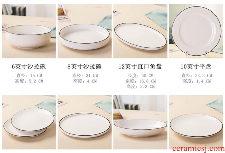 Creative, Korean ceramics tableware porringer rice bowl rainbow noodle bowl bowl dish dessert bowl suit