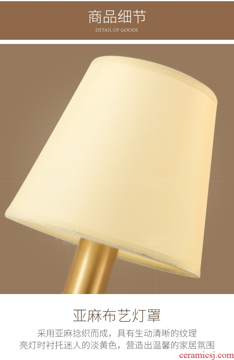 Hilton full copper ceramic wall lamp lights sitting room corridor double wall of bedroom the head of a bed lamp indoor retro contracted