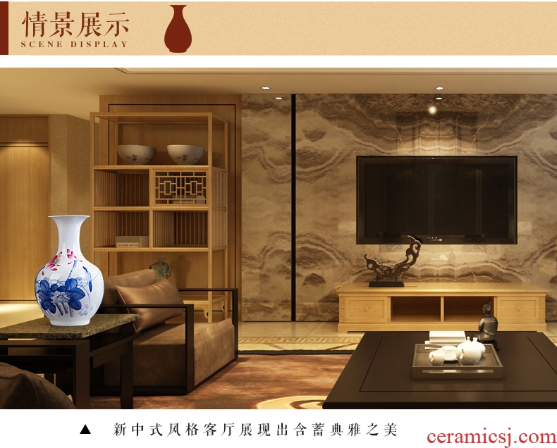 Jingdezhen ceramics hand-painted color bucket vase wine porch home decoration sitting room TV ark furnishing articles