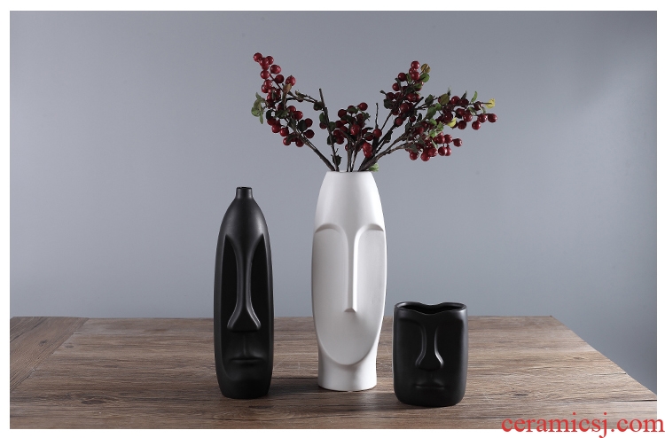 Jingdezhen ceramic vase sitting room is contracted Europe type is resided abstract art TV ark furnishing articles of handicraft ornament