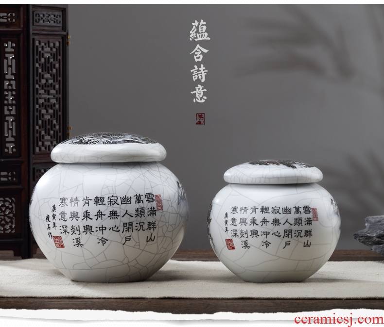 Cloud cloud ceramic tea pot seal pot seal caddy tea box seal storage pot tea POTS