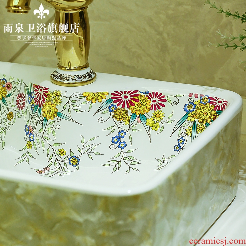 Jingdezhen ceramic stage basin art square European contemporary and contracted household toilet lavatory sink