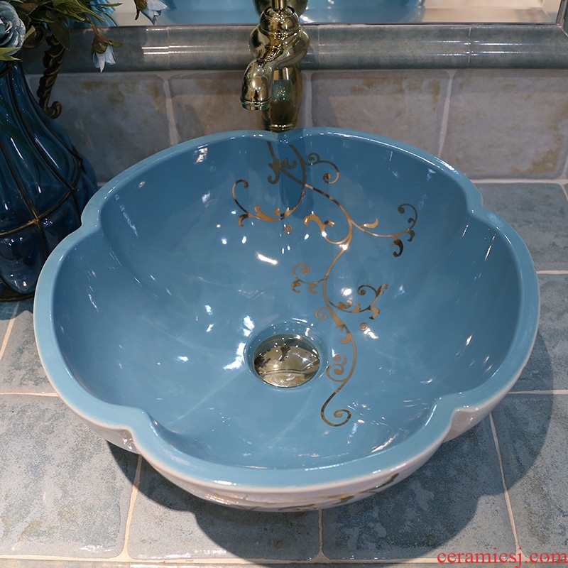 Jingdezhen ceramic sanitary ware platform basin to European art lavatory toilet lavabo household of the basin that wash a face