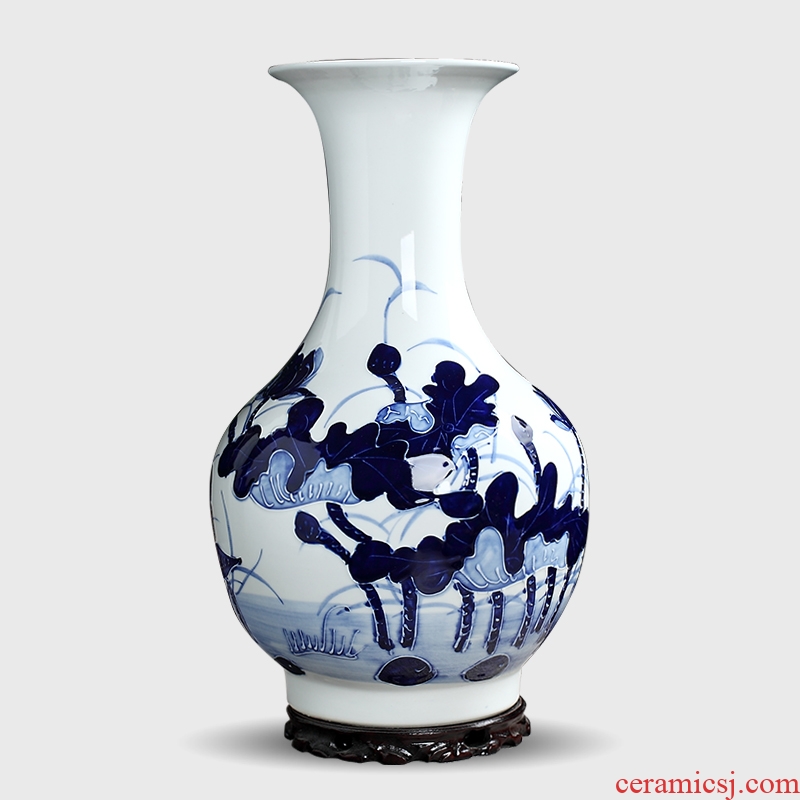 Manual hand-painted vases furnishing articles flower arranging jingdezhen ceramics from the sitting room porch decoration office study arts and crafts