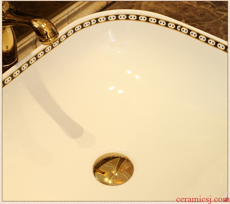 Jingdezhen ceramic stage basin art square more toilet stage basin sinks European archaize restoring ancient ways