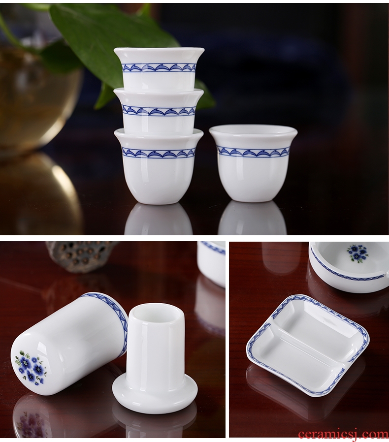 Red porcelain ceramic tableware suit which Chinese blue and white porcelain tableware Han Guoju jingdezhen porcelain bowl